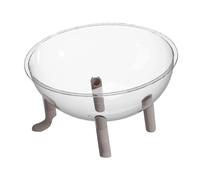 perfk Clear Space Capsule Cat Bed Toy Portable Elevated Four Legged Base Pet Supplies Versatile Pet Furniture Kitten Sleeping Nest, Gray