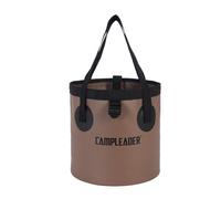 perfk Collapsible Outdoor Bucket, Portable Wash Basin for Camping, Water Container for Gardening And Laundry, Brown, 10L