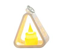 perfk Creative Bedside Lamp Desktop Atmosphere Light Triangle Desk Lamp Ornament for Reading, white