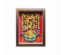 perfk Desktop Art Piece Prosperity Tree Festive Handmade Layered Paper Framed Ornament Decorative Tabletop Artwork Suitable for gift giving home decoration, 45 X 33 Cm