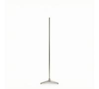 perfk Display Stand Base Telescopic Floor Stand Pedestal Support With Weighted Flat Base Stainless Steel Stable Single Pole suitable for shop floors display , Silver Triangular Straight Rod