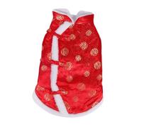 perfk Dog Chinese New Year Costume New Year Dog Dragon Robe Pets Knot Buttons for Puppy