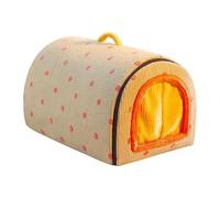 perfk Dog House Cat Cave Bed Pet Tent 2 Ways Use Nest Hut Reusable Portable for Backyard Garden Indoor Outdoor Puppy Kitten, L Cyan Blue