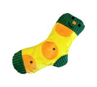 perfk Dog Puppy Plush Toy Stuffed Socks Lightweight Soft Birthday Gift Squeaky Plush Toy, Orange