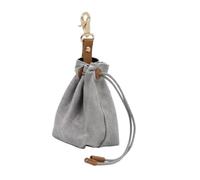 perfk Dog Treat Pouch Puppy Training Practical Drawstring Dog Treat Bag Fanny Pack for Training Travel Pet Puppy Walking, grey