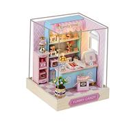 perfk Dollhouse Miniature DIY Kits Mini Handmade House Model Decorations DIY Crafts Home Decor 3D Puzzles for friends Adults Birthday Gift, Delicious Candy