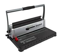 perfk Double Handle Binder Manual Wire Binding Machine Paper Punch Booklet Maker Document Organizer With Strong Metal Housing And Ebony Base Suitable for libraries studios