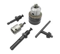 perfk Drill Chuck Conversion Kit,1/2" Impact Wrench Adapter,Alloy Replaces,1/2" SDS Plus Shank 1/2inch Hex Shank for Wrench Driver, with Chuck Key