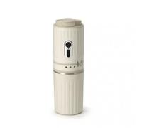 perfk Electric Coffee Portable Rechargeable Compact Cylinder Shaped Mill with Adjustable Ground Size Control and Visible Bean Container Suitable for Office Commute Camping and Leisure Travel