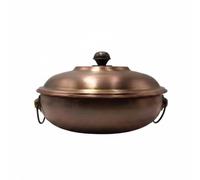 perfk Electric Cooking Vessel Pot Separated Broth Pot Electric Countertop Cooker with Quick Temperature and Reinforced Copper, 36 9-12 People, Clear Soup Pot, Thickened Pure Copper