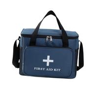 perfk Empty First Aid Bag Utility Pouch Heavy Duty Multipurpose Health Nurse Bag Multi Pockets for Outdoor Activities Car Office, blue