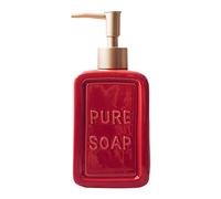 perfk Empty Hand Soap Dispenser with Pump Reusable Container 16oz Pump Bottle for Outdoor Countertop Travel Hotel Kitchen, Red