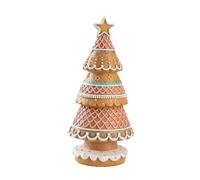 perfk Festive Tree Display Tabletop Christmas Tree Ornament Gingerbread Cone Tree Decoration Detail suitable for study meeting room lobby console bookstore