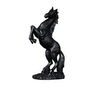 perfk Figurine Horse, Resin Statue Galloping Horse, Modern Sculpture for Desk Decoration, European, for Home/Office, Black