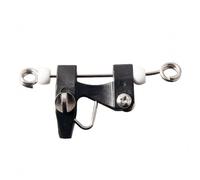 perfk Fishing Line Clip Release Clip Clamp Tool Hooked Wire Mechanism With Screw Fastener Compact Lightweight Angling Accessory Suitable for boat rigs shore, Black With White