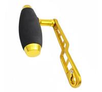 perfk Fishing Reel Handle Replacement Crank Power Handle Arm Aluminum Alloy With Eva Knob For Improved Leverage And Sensitivity suitable for weekend trips morning casts casual practice, Gold