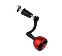 perfk Fishing Reel Single Handle Spool Swing Arm DIY Supplies Tool Crank Accessories Ergonomic Handle, Red and Large