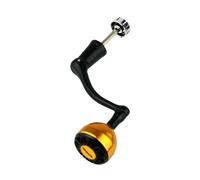 perfk Fishing Reel Single Handle Spool Swing Arm DIY Supplies Tool Crank Accessories Ergonomic Handle, Gold and Large