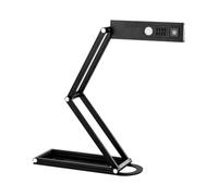 perfk Foldable Adjustable Document Camera Stand with Multi-Jointed Arm Metal Body Built-In Light Suitable for Teaching Live Online Meeting