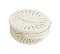 perfk Food Storage Container Kitchen Colander Bowl Keeper,Foldable Handle, Practical,Fruit Vegetable Washing Bowl for Strawberry, White