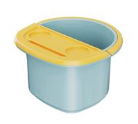 perfk Foot Bath Soak Tub Feet Soaking Tub Comfortable with Handle,Feet Bath Basin SPA Foot Bucket for Travel Home Bathroom Gifts, Blue