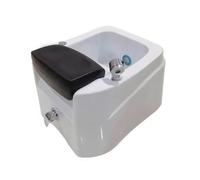 perfk Foot Spa Basin Acrylic Pedicure Tub Soaking Basin Massage Bath with Supportive Footrest Faucet Drain Suitable for Professional Pedicure routines, K09 UK Plug