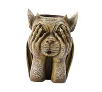 perfk Gargoyle Sculpture Flower Planter for Plant Small Landscaping Gothic Sculpture Flowerpot Plant Pot for Yard Porch, A