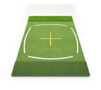 perfk Golf Swing Precision Hitting Mat Cross Auxiliary Line Realistic Course Feel Lightweight Structure Design Suitable for Home Backyard Training Indoor , EVA Foam Base 5mm , Upgraded Model 120*177cm