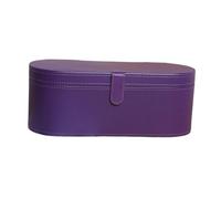 perfk Hair Dryer Hard Case, Hairdryer Holder,Waterproof Styling Tools Storage PU Leather Storage Bag Travel Case for Travel Trip, Purple