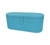 perfk Hair Dryer Hard Case, Hairdryer Holder,Waterproof Styling Tools Storage PU Leather Storage Bag Travel Case for Travel Trip, Blue