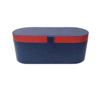 perfk Hair Dryer Hard Case, Hairdryer Holder,Waterproof Styling Tools Storage PU Leather Storage Bag Travel Case for Travel Trip, Blue Red
