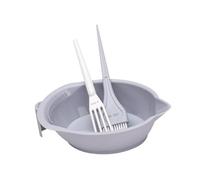 perfk Hair Dye Coloring Set Color Mixing Tool Tinting Bowl, DIY Color Salon Tool,Silicone Hair Dye Kit, Grey
