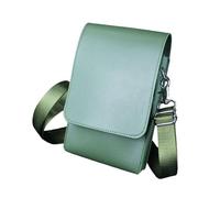 perfk Hairdresser Scissors Bag Organizer Convenient PU Leather Professional 8 Slots Sturdy Shear Holder Barber Tool Crossbody Bag, Green