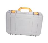 perfk Hard Carrying Case Organizer Box Tool Storage Box with Foam Insert for Accessories Camera, Light Gray