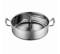 perfk Hot Pot with Handles | Uncoated Surface, Hammered Hot Pot, for Dinner Parties, 28CM, Without Lid