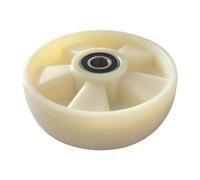 perfk Hydraulic Pallet Truck Wheel Wheels Replacement 180mm Diameter with Bearings Manual Truck Fittings for Industrial Trolleys, White