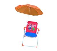 perfk Kids Beach Chair Child Folding Chair with Umbrella Outdoor Folding Lounge for Camping, A