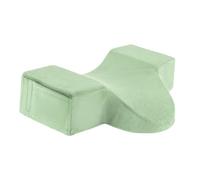 perfk Lash Pillow Memory Foam Skin Friendly Cover Comfortable Velvet Neck Support Pillow for Make up Eyelash Extension Bed Home, green