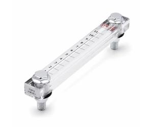 perfk Level Gauge Liquid Level Indicator Tank Sight Glass Reservoir Meter With Clear Acrylic Viewing Tube And Graduated Marks For Easy Reading Metal End And, size to 4