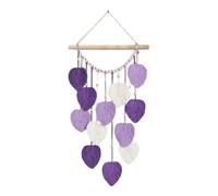 perfk Macrame Wall Hanging, Boho Tapestry, Home Decoration, Leaf Tassels Woven Tapestry for Bedroom Dorm Backdrop Apartment Home, Purple