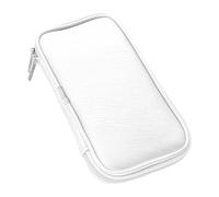 perfk Makeup Brushes Organizer Bag Artist Makeup Brush Holder Carrying Bag Dustproof Cosmetic Case for Eyebrow Pencil Home Use, White