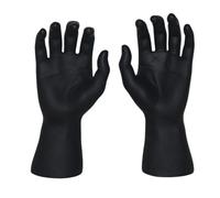 perfk Male Hand Models Human Hand Mannequins Shop Rings Bracelets Watches Display Left and Right Halloween Decors for Glove Display, Black