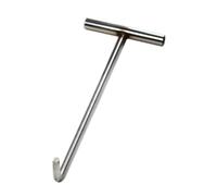 perfk Manhole Cover Lifter Versatile Lifting Hook Manhole Hook Tool Single Hook for Manhole Lid Tank Lids Drain Cover Door, 38cm Dia 8cm Thick