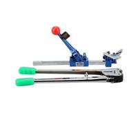 perfk Manual Strapping Machine Tensioner Sealer Cutter System Solid Metal Mechanism with Visible Gears and Firm Lock Engagement Suitable for Warehouses, Deluxe Wide Model Set