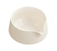 perfk Matcha Bowl, Tableware for Whisking, with Spout, Porcelain Tea Bowl Chawan for Kitchen Matcha Latte Friend Tea Lovers Gift, White