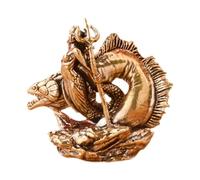 perfk Medusa Greek Statue Miniature Figurine Desktop Ornament Brass Medusa Snake Sculpture for Outdoor