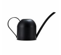 perfk Metal Watering Indoor Watering Device Narrow Spout Gentle Stream Delivery Rust Construction Ergonomic Carry Handle Suitable For Bonsai Trees Seedling Trays, Black, 500ML