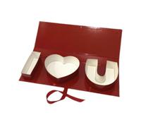 perfk Mother's Day Gift Empty Box Gift Box Letter Case Packaging Case for Valentines Day, Red