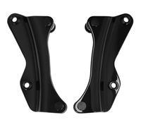 perfk Motorcycle Backrest Bracket Assembly Quick Release Sissy Bar Mounting Hardware Polished Metal Pair Set with Pre Drilled Holes Suitable for Custom Cruiser Builds , Black