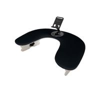 perfk Nail Hand Pillow Nail Arm Rest Professional Anti Slip U Shaped PU Leather Folding Legs Armrest Nails Cushion Hand Holder, Black with Bracket